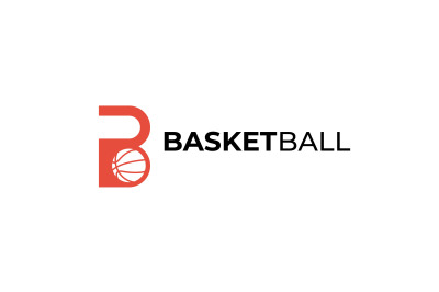 letter b basketball vector template logo design