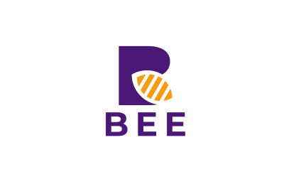 letter b bee vector template logo design