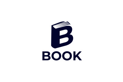 letter b book vector template logo design