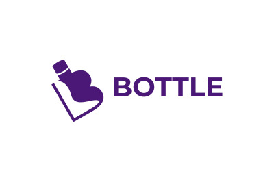 letter b bottle vector template logo design