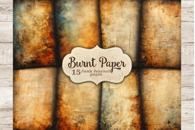 Burnt Paper Junk Journal Pages | Distressed Paper