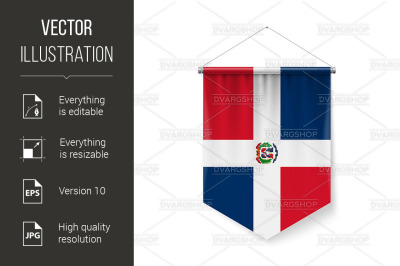 Pennant Flag of Dominican Republic