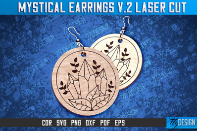 Mystical Earrings Laser Cut SVG | Accessories Laser Cut SVG Design v.2