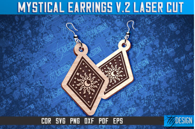 Mystical Earrings Laser Cut SVG | Accessories Laser Cut SVG Design v.2