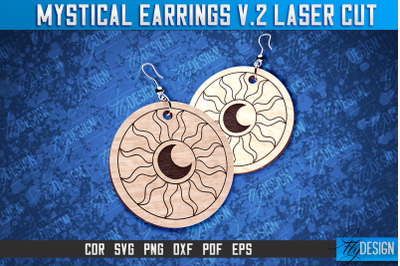 Mystical Earrings Laser Cut SVG | Accessories Laser Cut SVG Design v.2