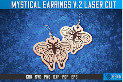 Mystical Earrings Laser Cut SVG | Accessories Laser Cut SVG Design v.2