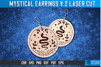 Mystical Earrings Laser Cut SVG | Accessories Laser Cut SVG Design v.2