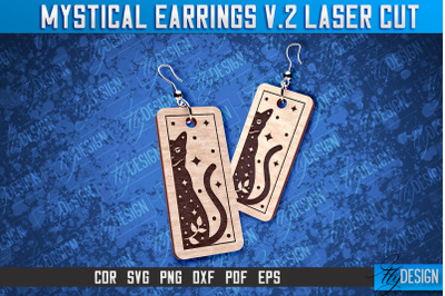 Mystical Earrings Laser Cut SVG | Accessories Laser Cut SVG Design v.2