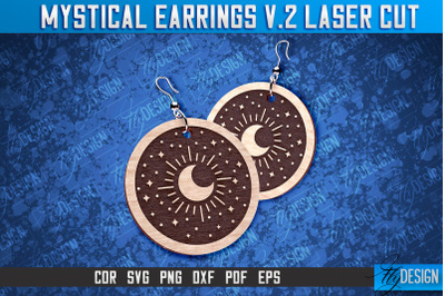 Mystical Earrings Laser Cut SVG | Accessories Laser Cut SVG Design v.2