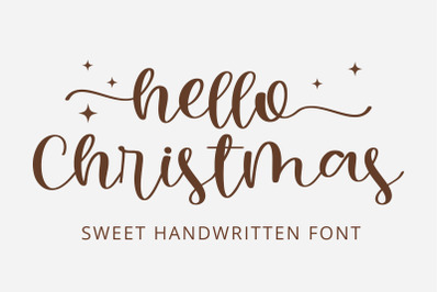 Hello Christmas - A sweet handwritten font