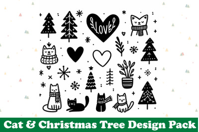 Monochrome Christmas Icons Pack