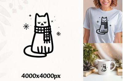 Standing Cat Simple Design