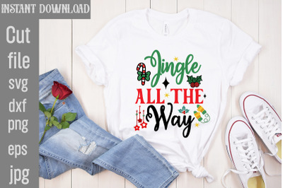 Jingle All the Way SVG cut file&2C;Christmas SVG Design&2C; Christmas Tree B