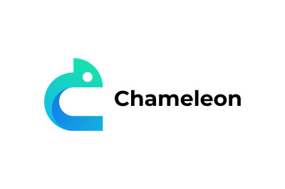 letter c chameleon vector template logo design