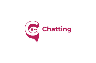 letter c chat vector template logo design