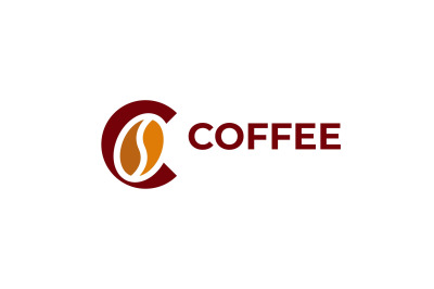 letter c coffee vector template logo design