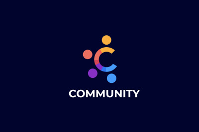 letter c community vector template logo design