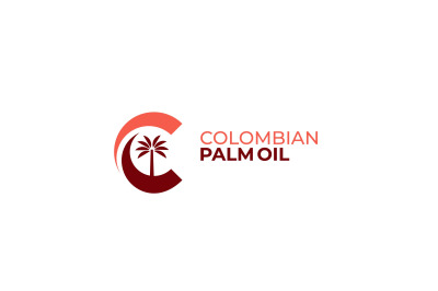letter c palm tree vector template logo design