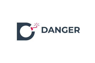 letter d bomb vector template logo design
