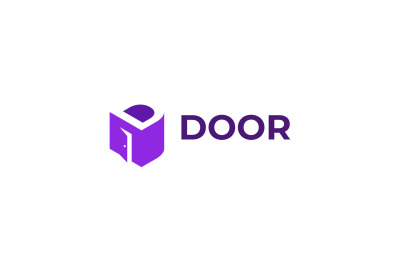 letter d door logo vector template logo design