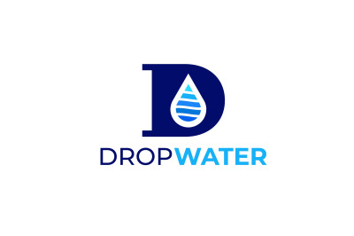 letter d drop vector template logo design