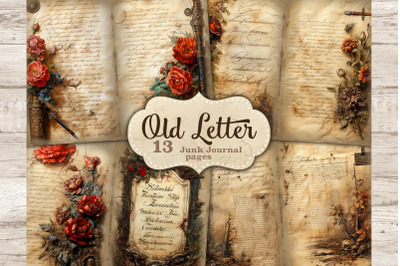 Old Letter Junk Journal Pages | Vintage Letter Set