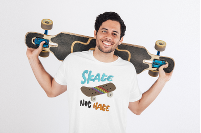Skate Not Hate Skateboard | Embroidery