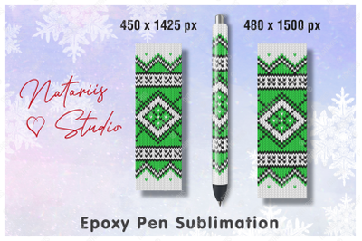 Christmas Seamless Ugly Sweater Pattern for Epoxy Pen Wrap.