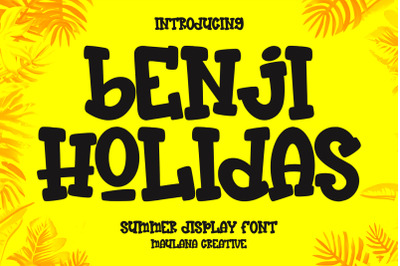 Benji Holidas Summer Display Font