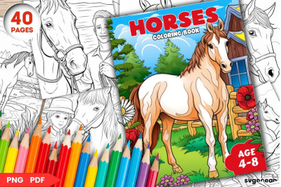 Horses Coloring Book | Coloring pages for kids