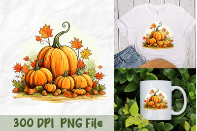 Pumpkin Harvest Illustration