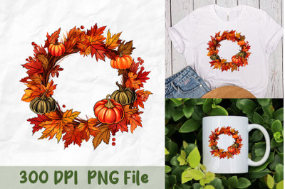 Autumn Wreath PNG Design