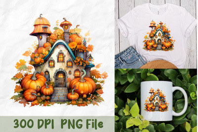 Enchanted Fall House Clipart