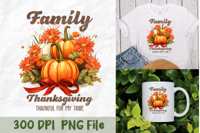 Family Pumpkin Harvest PNG