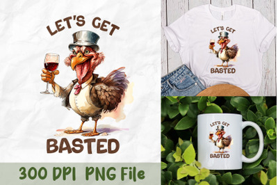 Get Basted Funny Turkey PNG