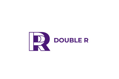 letter double r vector template logo design
