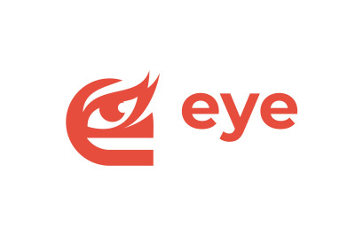 letter e eye vector template logo design