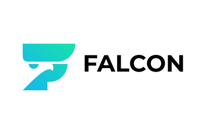 letter f falcon logo vector template logo design