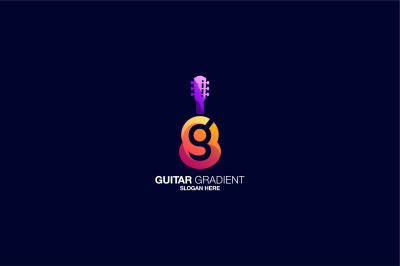 letter g guitar vector template logo design