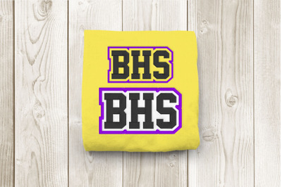 BHS High School Initials | Embroidery