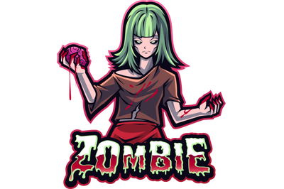 Zombie girls mascot logo design