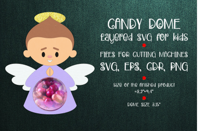 Angel Boy Candy Dome | Christmas Candy Dome | Christmas Ornament | Pap