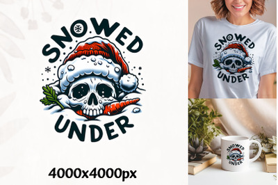 Snowed Under Skull Christmas