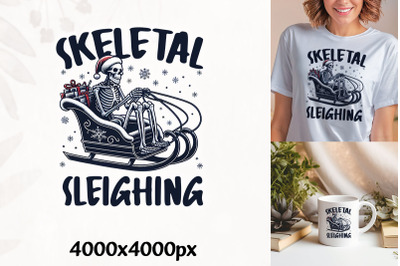 Skeletal Sleighbells Ringing Art