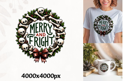 Merry and Fright Holly Wreath