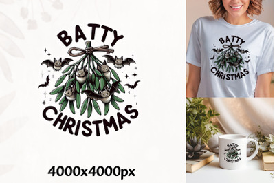 Batty Christmas Vampire Art