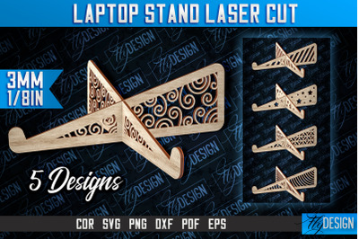 Laptop Stand Laser Cut | Stand SVG Design | CNC Files