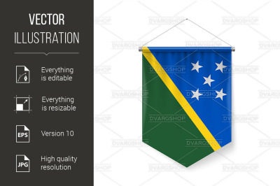 Pennant Flag Icon of Solomon Islands