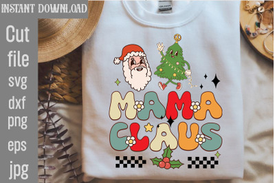 Mama Claus,Retro Christmas Sublimation Bundle Christmas Bundle,Holly J