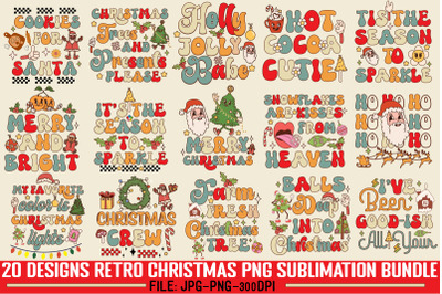 Retro Christmas Png Sublimation Bundle,20 designs,on sell design,big s